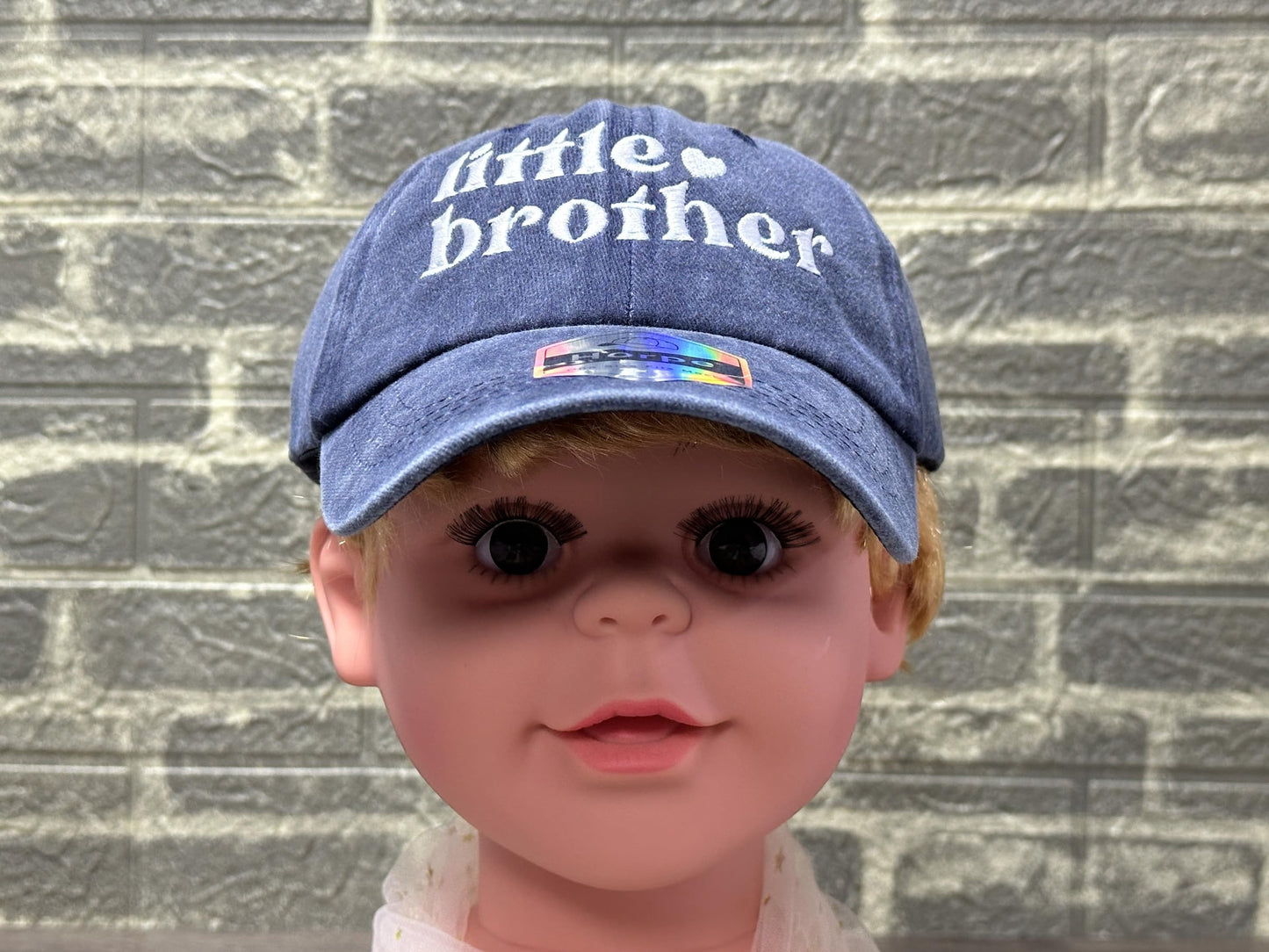 Horpe Little Bro Gifts for Sibling Kid, Lil Brother Baseball Cap for Child, Proud Hat for Boy, Embroidered Adjustable Navy Blue Hat