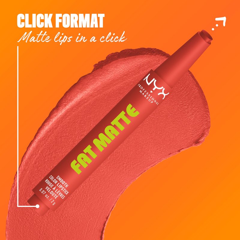 NYX PROFESSIONAL MAKEUP Fat Matte Lipstick, Pigmented, Smoothing, & Non-Drying Lip Crayon, Long Lasting Lip Makeup, Vegan & Cruelty Free - Coral Cuddlin' (Dirty Peach)