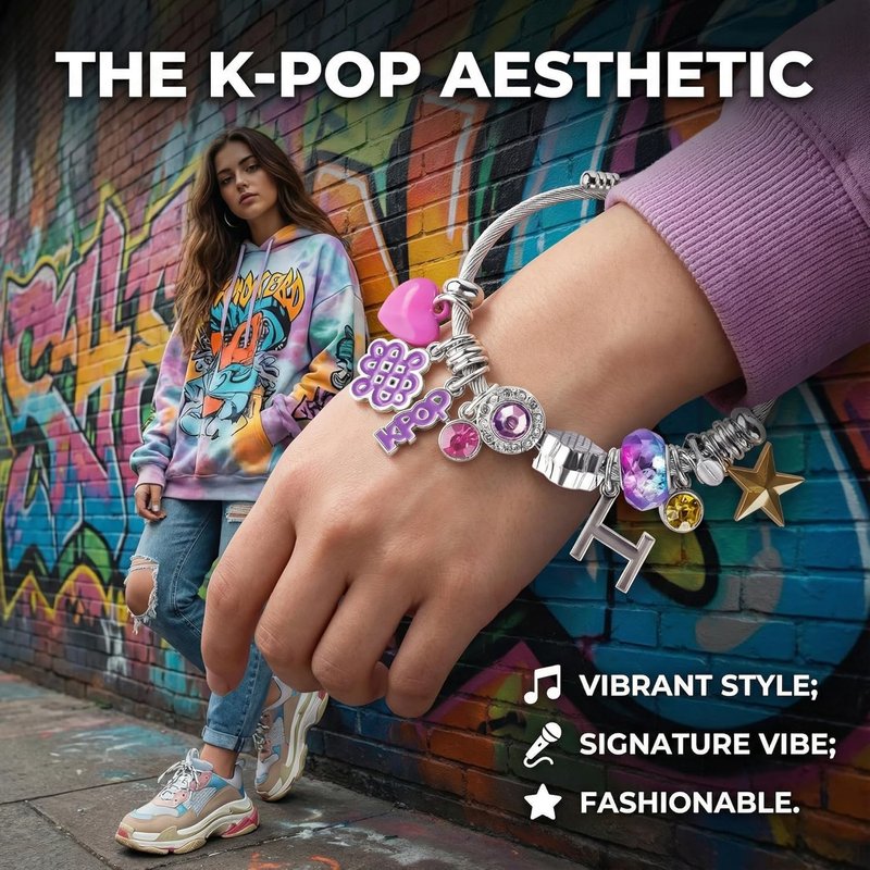 Skiennix Kpop Bracelets - Adjustable Star Bracelet in Stainless Steel | Perfect Gift for Fans
