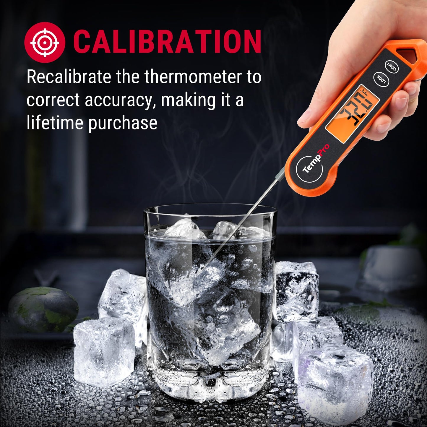 TempPro TP19H Digital Meat Thermometer for Cooking with Ambidextrous Backlit and Motion Sensing Kitchen Cooking Food Thermometer for BBQ Grill Smoker Oil Fry Candy Instant Read (Previously ThermoPro)