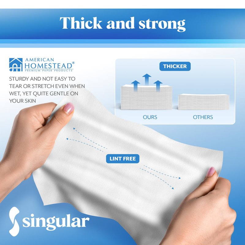 AH AMERICAN HOMESTEAD Disposable Napkins – Quilted Guest Towel Napkins, Soft Linen-Feel Guest Towels for Bathroom, Disposable Hand Towels for Kitchen & Entertaining, (White 15.5 x 8 in, 100 Count)