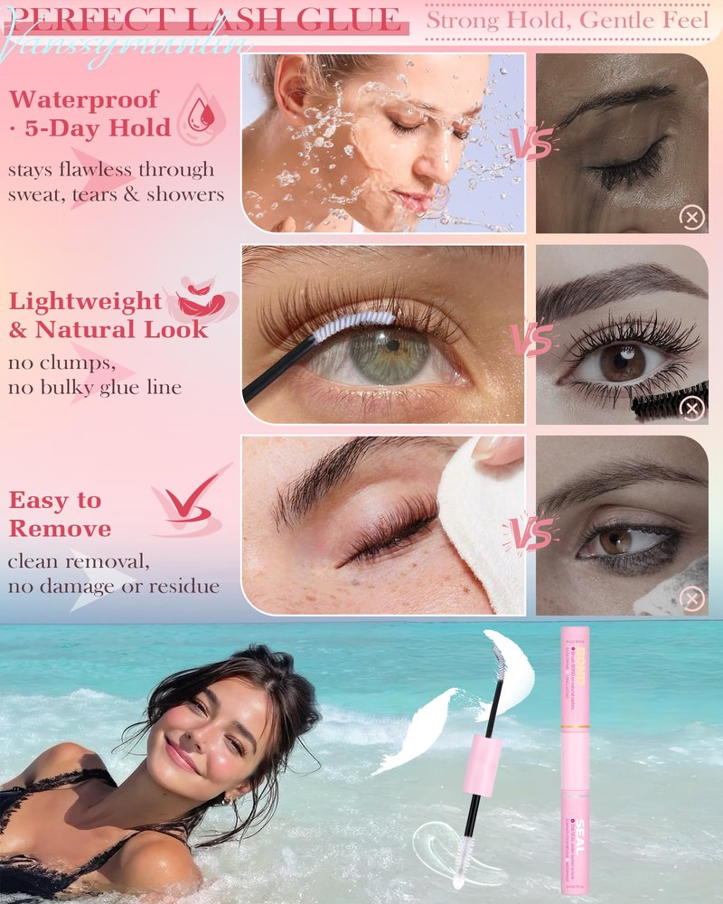 Natural Brown Lash Clusters Kit Wispy Eyelashes Clusters Kit C Curl Cluster Eyelash Extensions 10-16mm Cluster Lashes DIY Eyelash Clusters Waterproof Individual Lashes Extension Kit with Brush