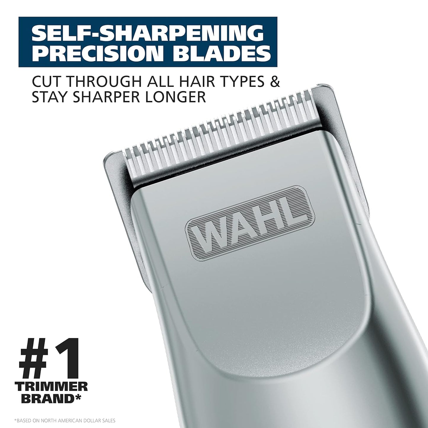 Wahl Groomsman Facial Hair Trimmer - Battery Operated Beard & Mustache Grooming | Model 9906-717V