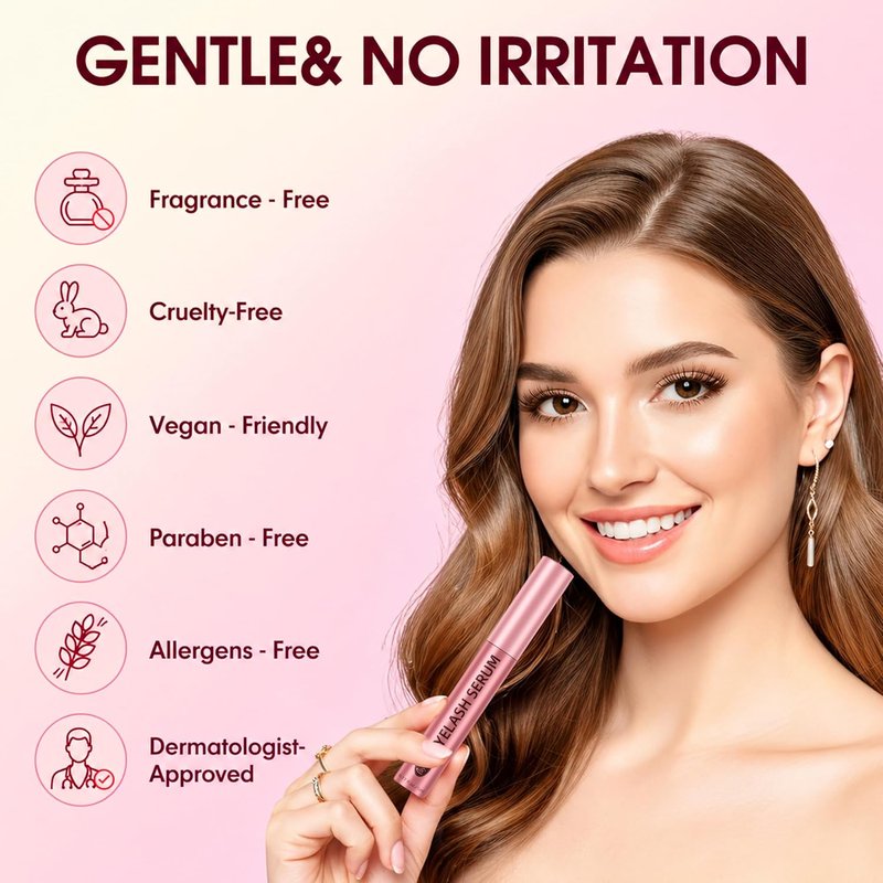 Lash Serum for Eyelash Growth: Premium Eyelash Growth Serum with Advanced Formula to Boost Longer Fuller and Thicker Lashes and Eyebrows - Gentle & Vegan for Sensitive Eyes