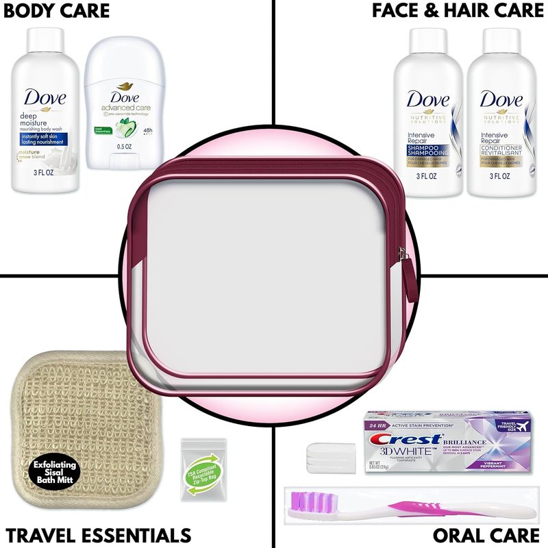 Dove 10pc Women's Convenience Kit - Essential Personal Care Products for Every Woman