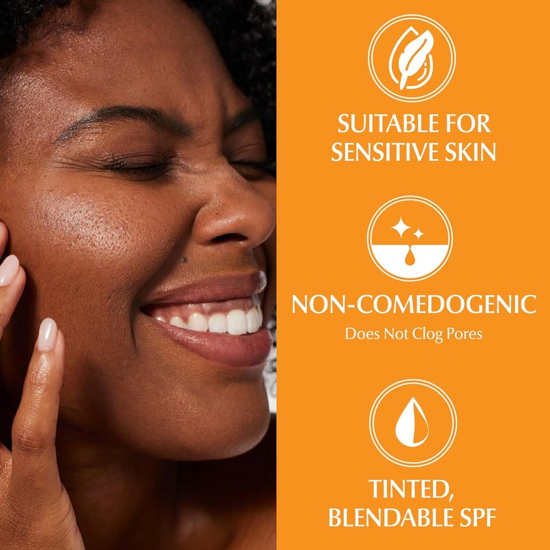 Eucerin Tinted Mineral Face Sunscreen SPF 35 - Non-Comedogenic Zinc Oxide Protection for Sensitive Skin | 1.7 Fl Oz