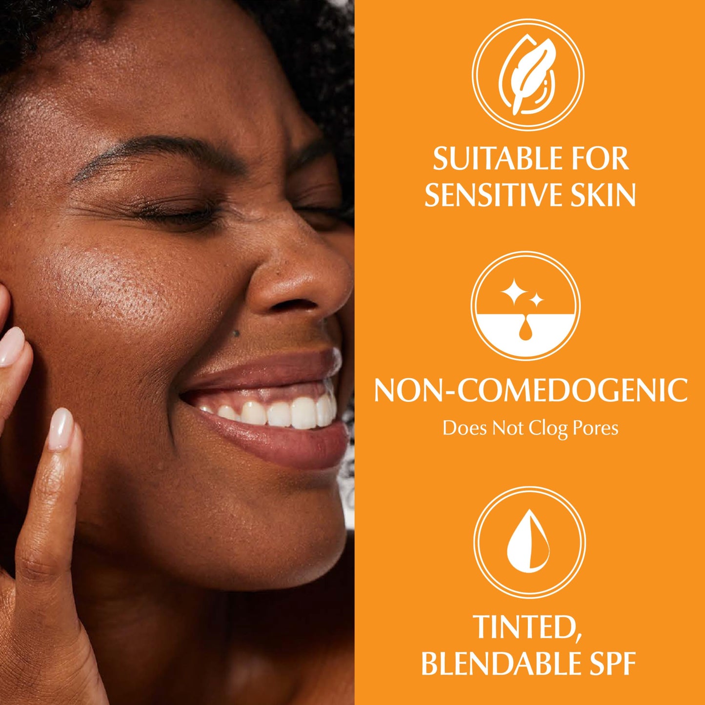 Eucerin Sun Tinted Sensitive Mineral Face Sunscreen Lotion SPF 35, Non-Comedogenic Mineral Sunscreen with Gentle Zinc Oxide Protection for Sensitive Skin, 1.7 Fl Oz Bottle