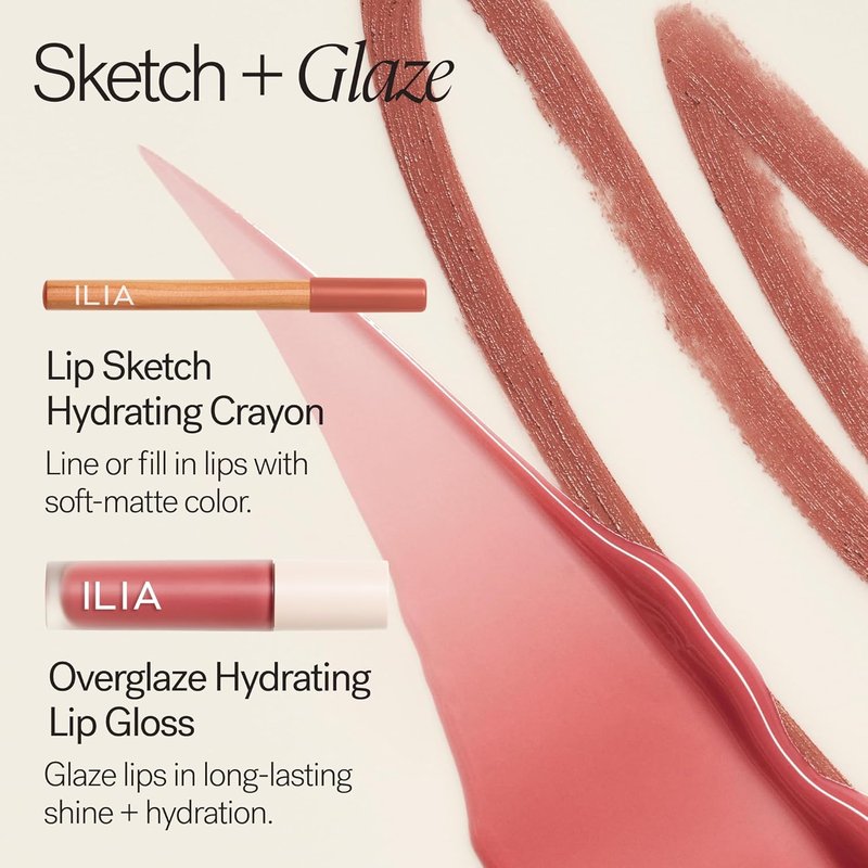 ILIA Overglaze Hydrating Lip Gloss - Plump & Smooth Finish | Long-Lasting, Feather-Resistant, Vegan | 24-HR Hydration (Figure)