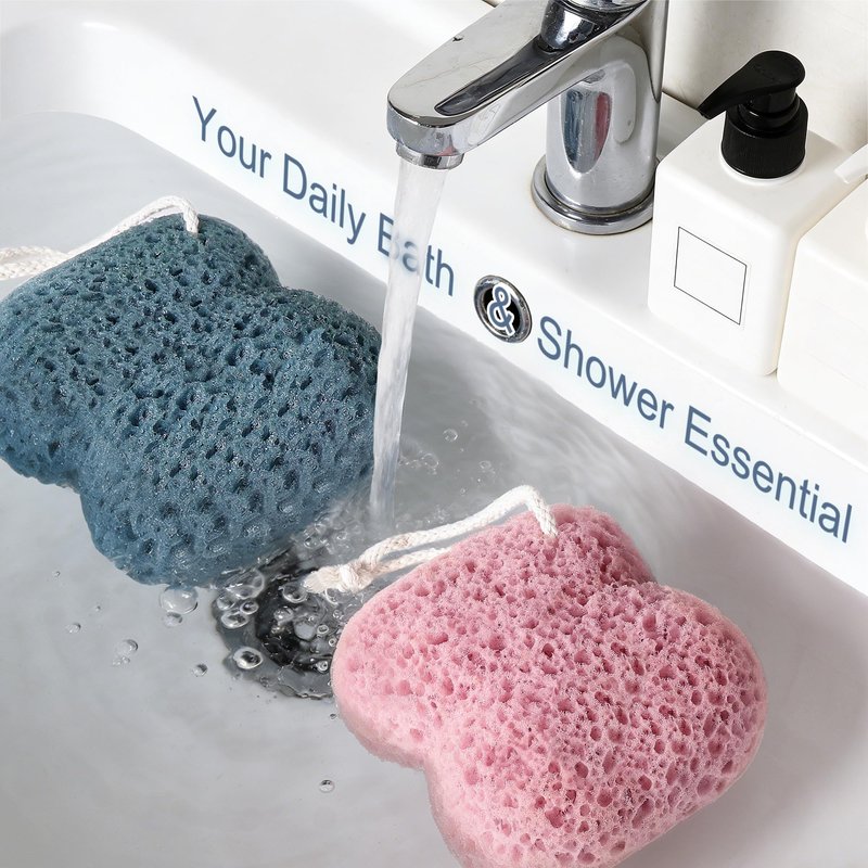 Bath Sponge for Shower Exfoliating, 2Pcs Sponges for Body Wash Bathing, Soft Loofah Sponge Bath Foam for Gentle Deep Cleansing & Delicate Dry Skin