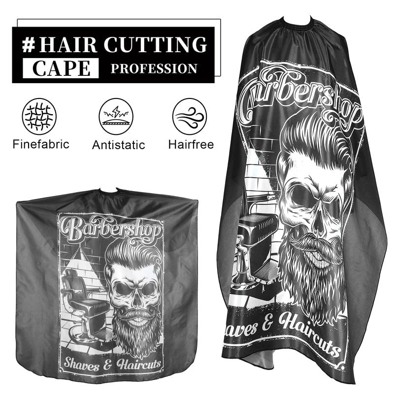 Barber Cape, Professional Hair Cutting Cape, Haircut Capes For Adults, Oilproof Anti-static Cutting Hair Beard Hairdressing Salon Cape, No Sticking to Hair, Easy to Clean