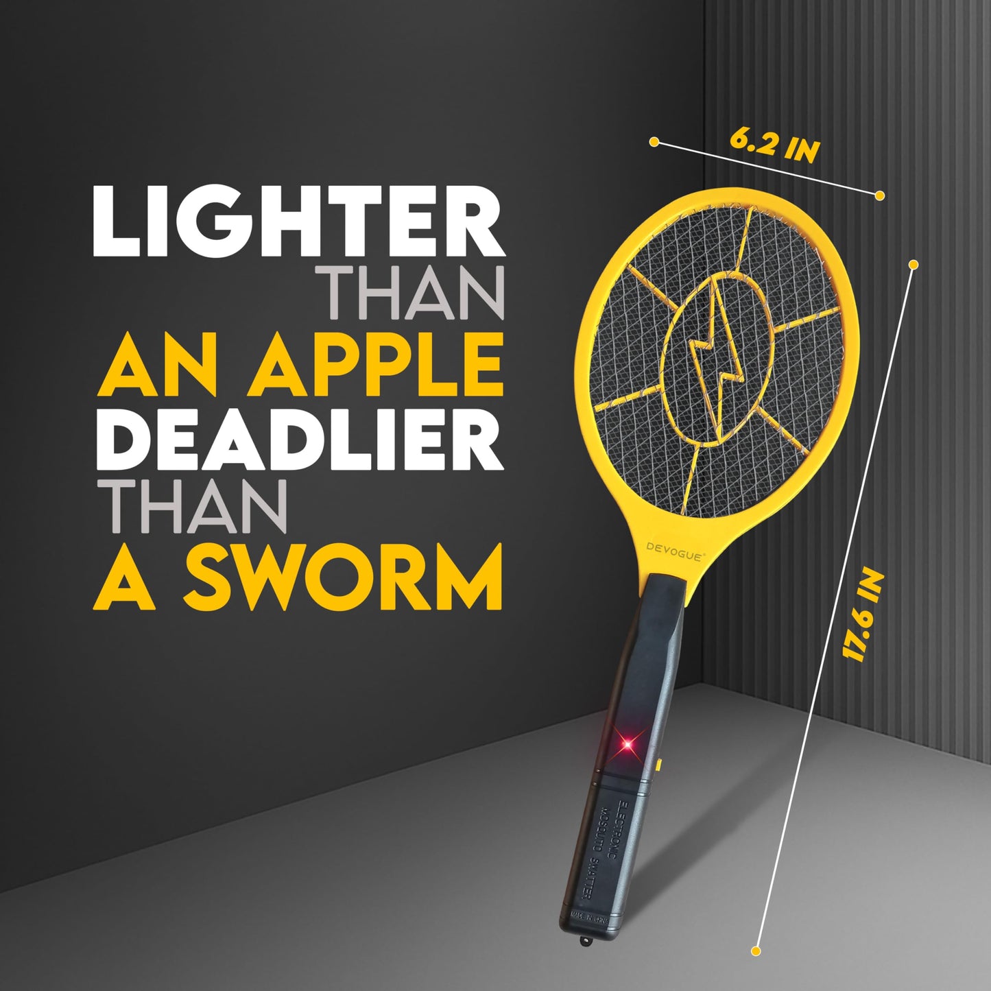 DEVOGUE® Pack of 2 Electric Fly Swatter Bug Zapper Battery Operated Flies Killer Indoor & Outdoor Pest Control Mosquito Zapper and Insect Catcher Racket (Packing May Vary)