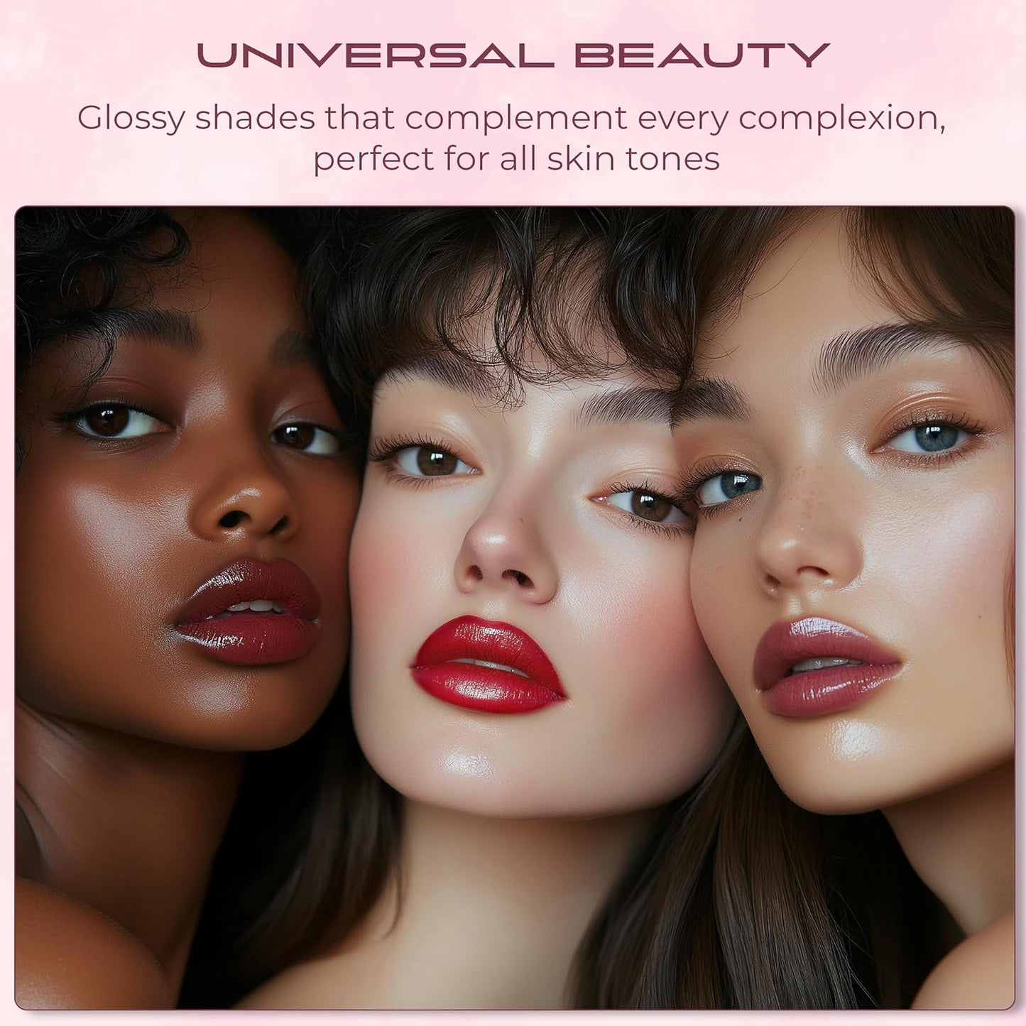 VOTUM Tahari 5pc Lipstick Set – Multi-Finish Lipsticks for Women, Matte, Cream, and Pearl, Long-Lasting Lipstick Color Gift Set (Red)
