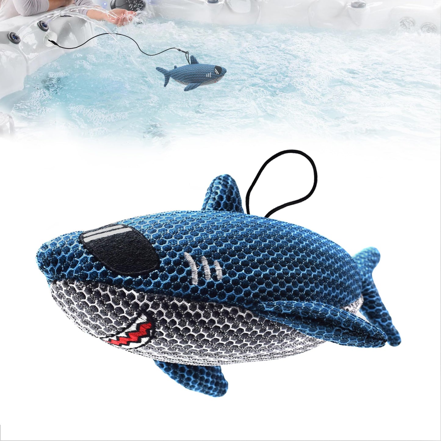 ZYIDBNG Shark Hot Tub Scum Absorber Reusable Washable Hot Tub Sponge Scum Absorber for Spa Hot Tub Oil Scum Absorber Spa Accessories for Adults (1 Pack, Shark)