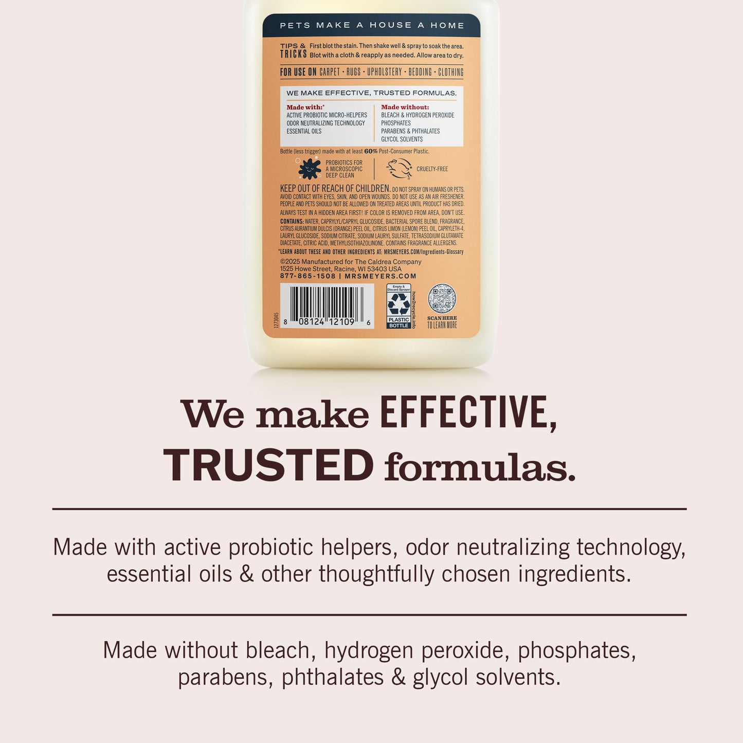 Mrs. MEYER'S CLEAN DAY Pet Multi-Surface Cleaner, Orange Blossom Scent, 16oz
