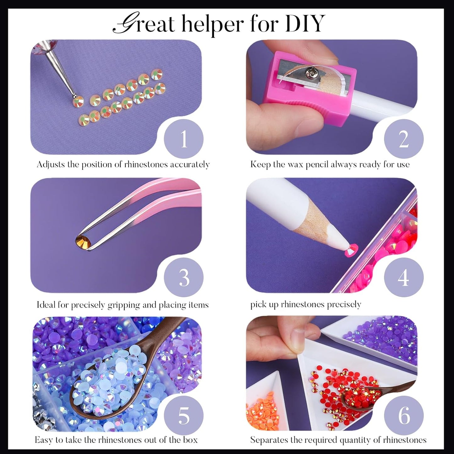 Teenitor Bedazzling Kit - 28 Colors Rhinestones with 30000 Pcs Flatback Gems & 3 Pcs B7000 Glue for Nail Art & Crafts