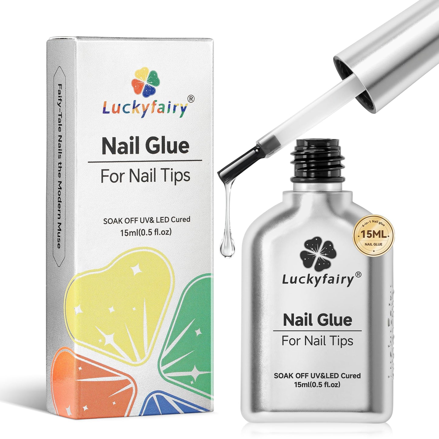 Super Strong Nail Glue Gel: 15ml Extension Gel Glue for Nail Tips Clear Acrylic Nails Long Lasting, Curing Needed U V for Press on Nails, Spring Nail Art