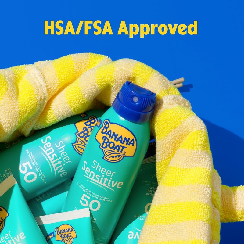 Banana Boat Sheer Sensitive Face Lotion - SPF 50, 3oz | Lightweight & Non-Greasy Formula