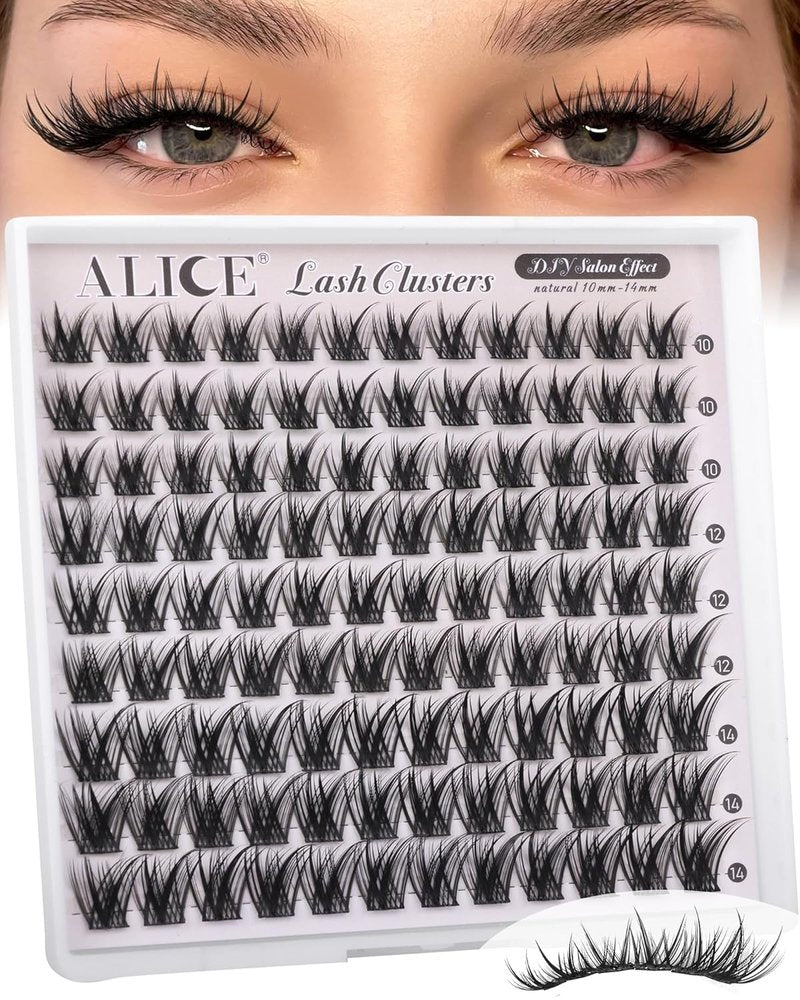 ALICE Lash Clusters - Wispy Natural Eyelash Extensions | Short 10-14mm Volume Lashes
