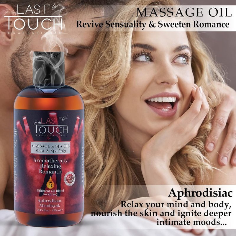 Aphrodisiac Massage Oil for Couples - Relaxing Aromatherapy Oil for Intimate Moments | 8.45 Fl Oz
