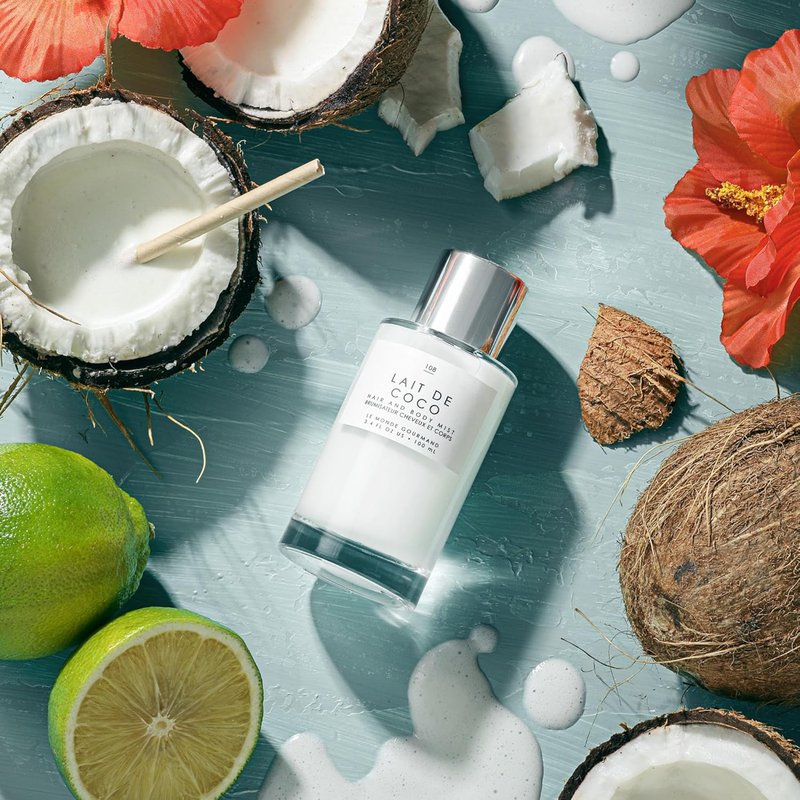 Coconut Hair & Body Mist - Creamy Vanilla Bergamot Scent | Vegan & Cruelty-Free, 3.4 fl oz