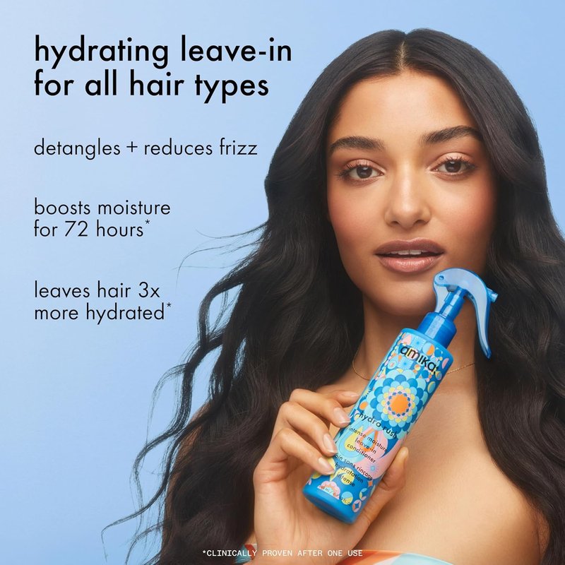 Amika Hydro Rush Leave-In Conditioner - Intense Moisture with Hyaluronic Acid for All Hair Types