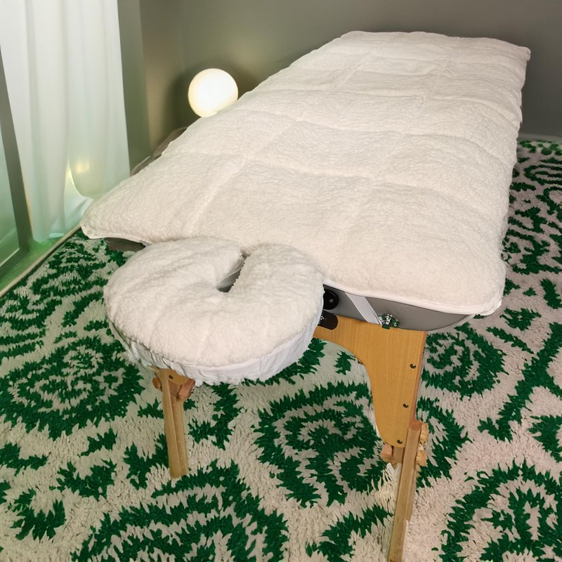 Fleece Massage Table Pad,Extra Soft Quilted Fleece Massage Bed Cushion with Face Cradle Cover,Washable Elastic Fitted Spa Massage Table Topper for Salon,Spa & Home,71 x 31 Inch