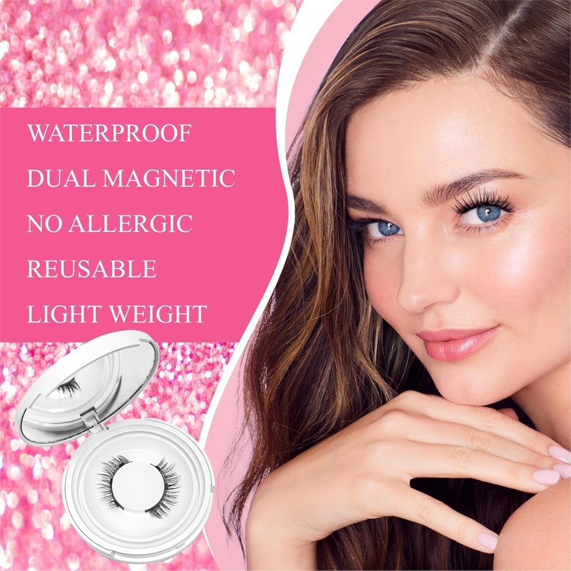 Magnetic Eyelashes - Natural-Looking, No Adhesive, Soft & Comfortable | Reusable 1 Pair