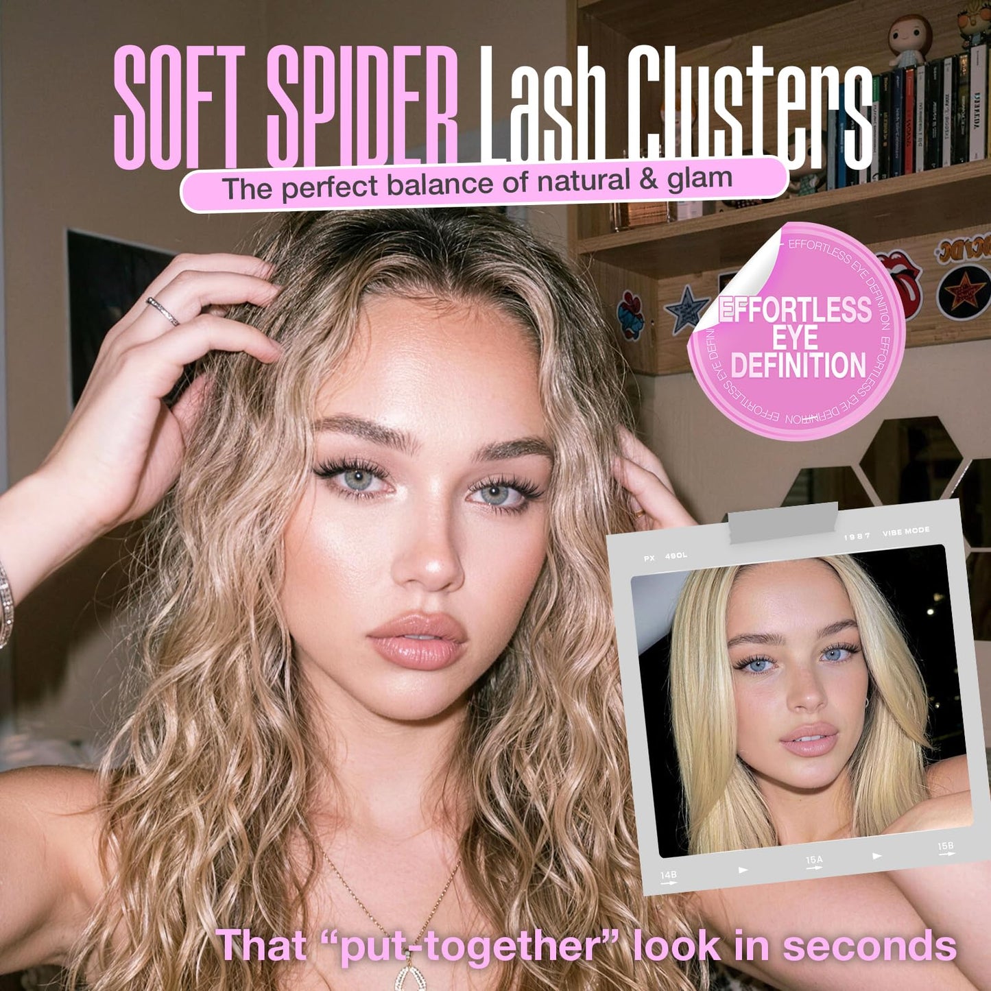 Wispy Lash Clusters Spider Eyelash Clusters 8-14mm CC Curl Cluster Eyelash Extensions 216Pcs Individual Lashes Soft Natural Volume Cluster Lashes Easy DIY Lash At-Home for Beginners by Yawamica