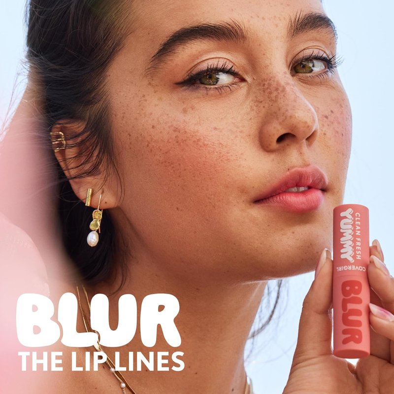 COVERGIRL Clean Fresh Yummy Blur Lipstick - Matte Blurring Effect, Vegan Formula | Deep Plum 180 Hunny Blur