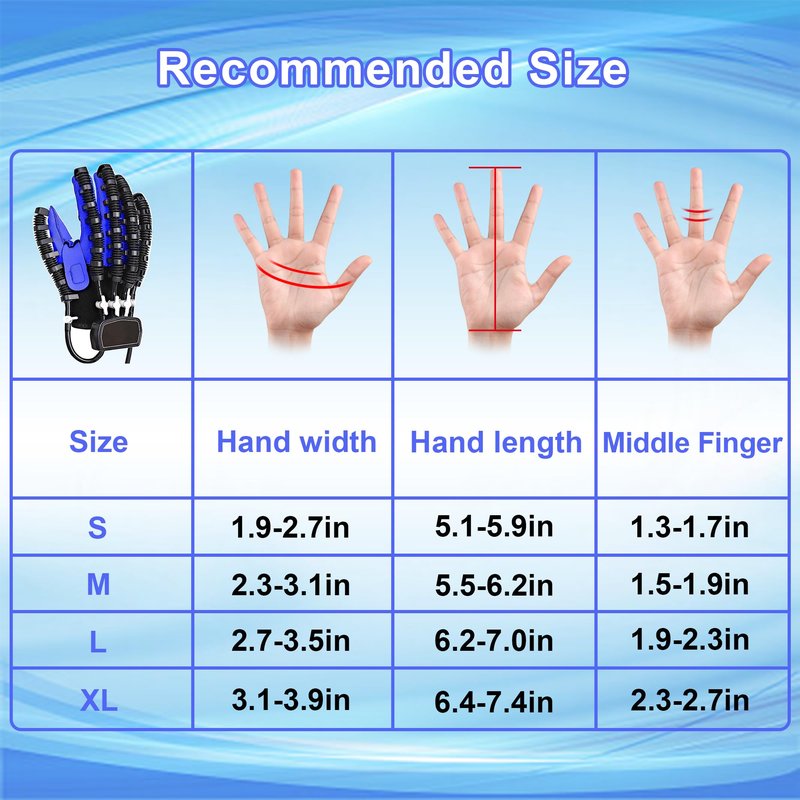 Rehabilitation Robot Gloves,Robot Rehabilitation Gloves,Hand Rehabilitation Equipment,Stroke Hemiplegia Glove(Left Hand-M)