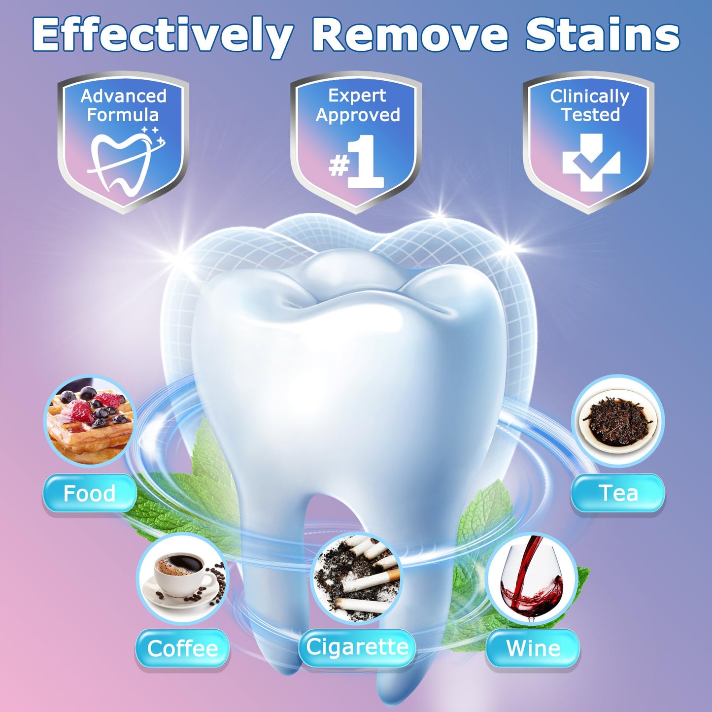 HanrayCare Premium Teeth Whitening Strips, Ultra-Thin, No Residue, Non-Slip, Enamel-Safe, Dentist Formulated for Professional Whitening at Home, 30-Min Fast Results, Deep Stains Removal Efficiently