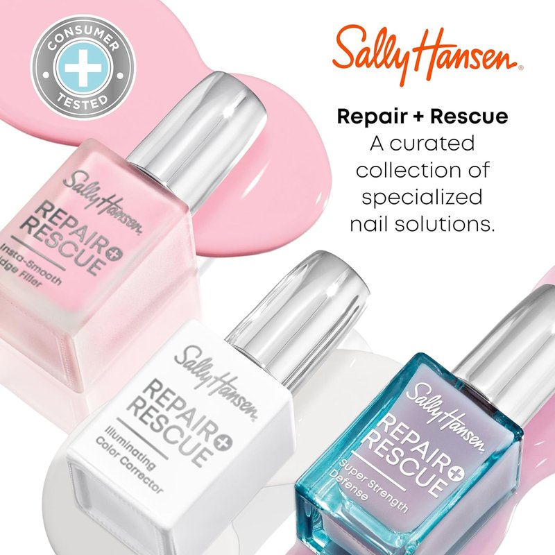 Sally Hansen Nail Treatment - Repair & Rescue Ridge Filler with Hyaluronic Acid | Smooths Nail Imperfections