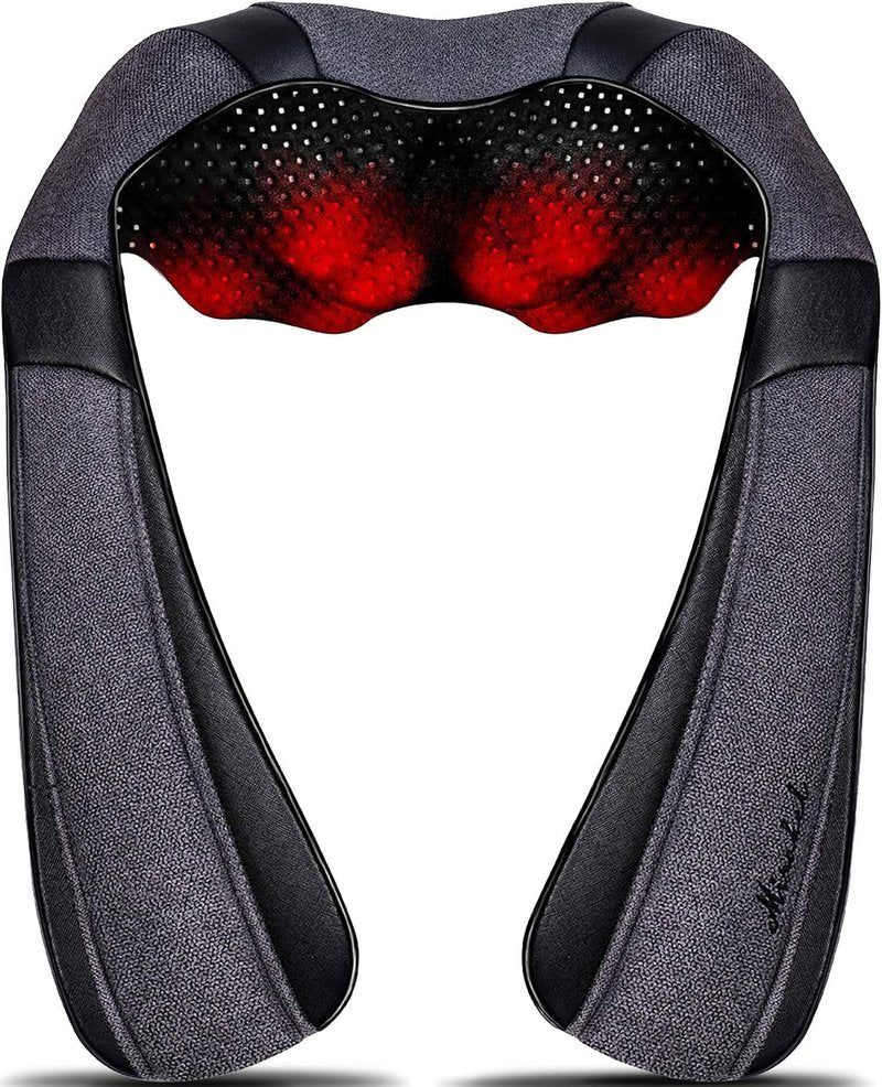 Mirakel Neck Massager - Deep Tissue Pain Relief Shiatsu with Heat | Perfect Father's Day Gift for Dad & Husband