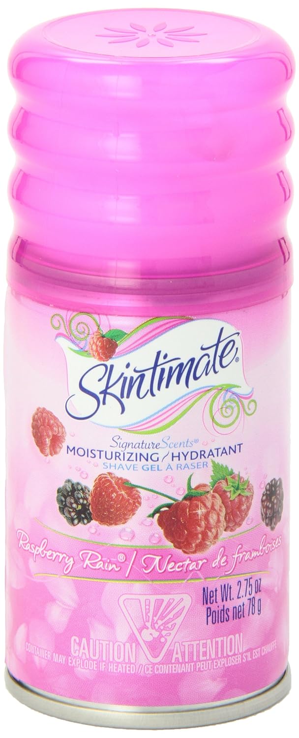 Skintimate Moisturizing Shave Gel for Women - Raspberry Rain with Vitamin E & Olive Butter | 2.75 Ounce