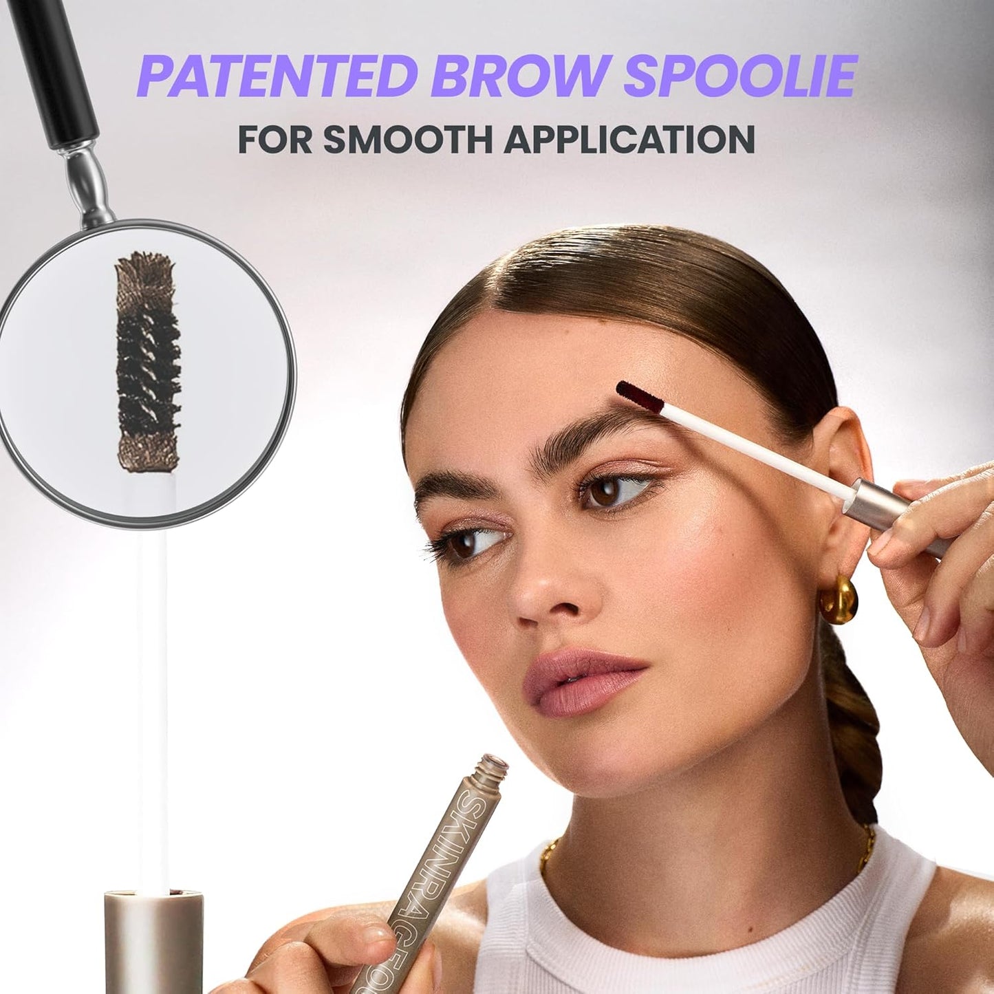 Wonderskin Brow/Do Eyebrow Gel Topper - Skinrageous All-Day Waterproof Tint Mascara (Blonde)