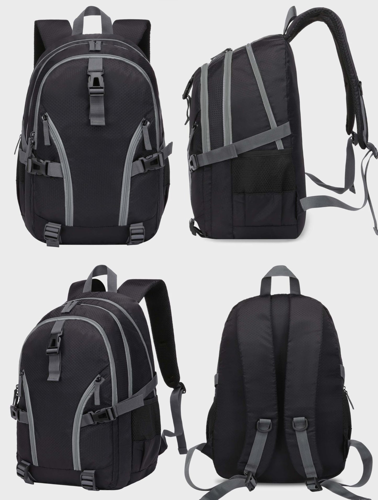 BLUEFAIRY High School Backpack for Girls Boys Middle School Bookbag for Kids Back to School Bag for College with Large Compartment Casual Daypack Mochilas para Niñas Adolescentes 18" Black