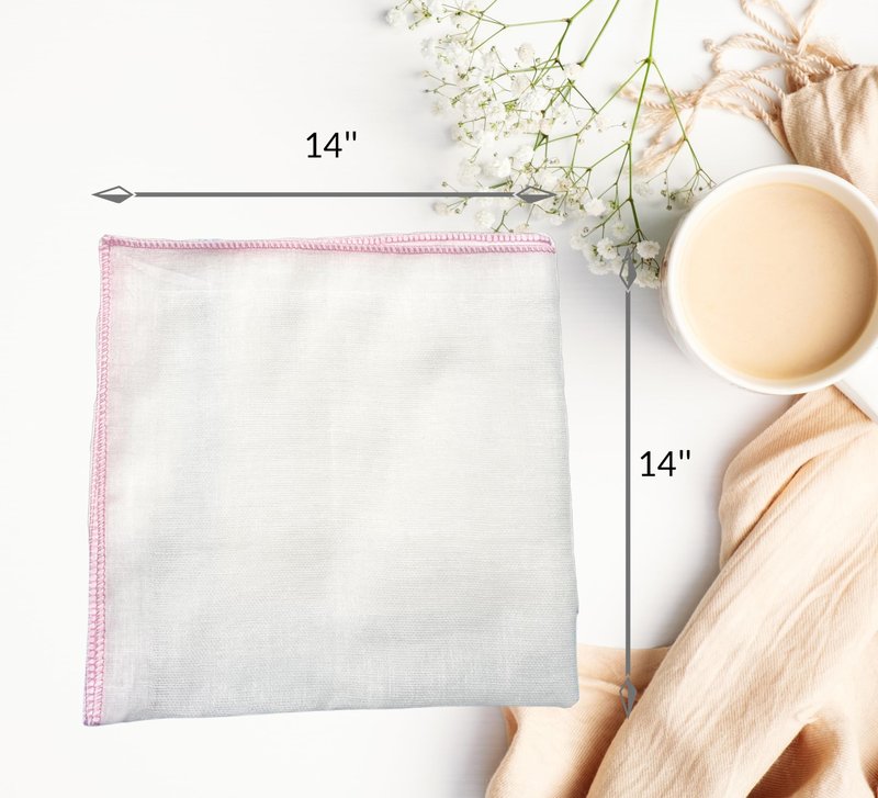 Arumary 100% 8 Packs Cotton Baby, Kid and Women Handkerchief (All White)