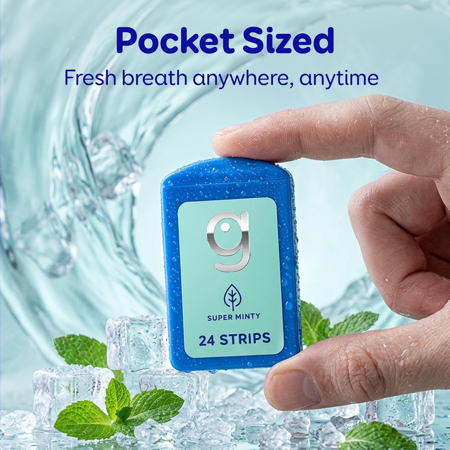 Super Minty Breath Strips - Instant Sugar-Free Freshener | Portable 72 Count (3 x 24)