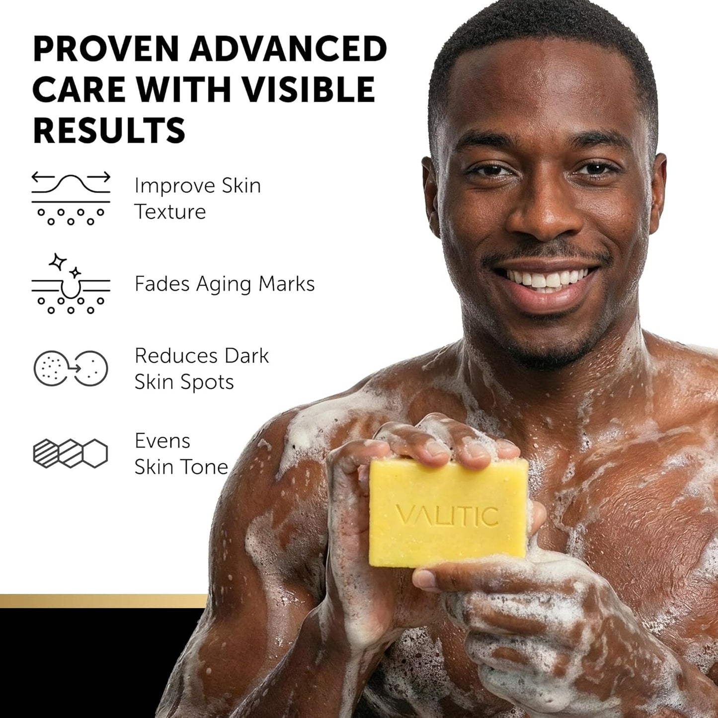 VALITIC Kojic Acid Soap - Brightening Lemon & Turmeric Formula with Vitamin C & Retinol | 2 Pack