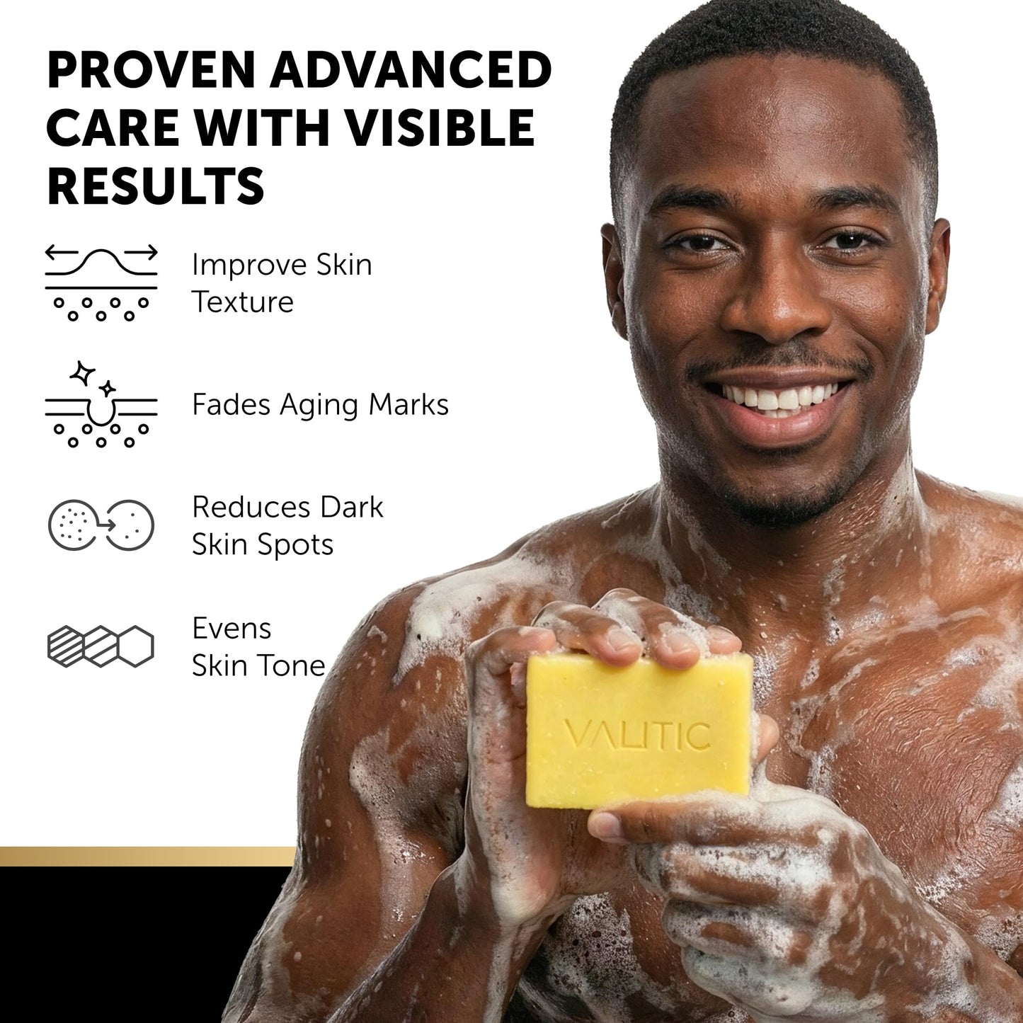 VALITIC Brightening Lemon & Turmeric Kojic Acid Soap with Vitamin C, Retinol, Collagen - Original Japanese Complex Infused with Hyaluronic Acid, Vitamin E, Shea Butter, Castile Olive Oil (4 Pack)