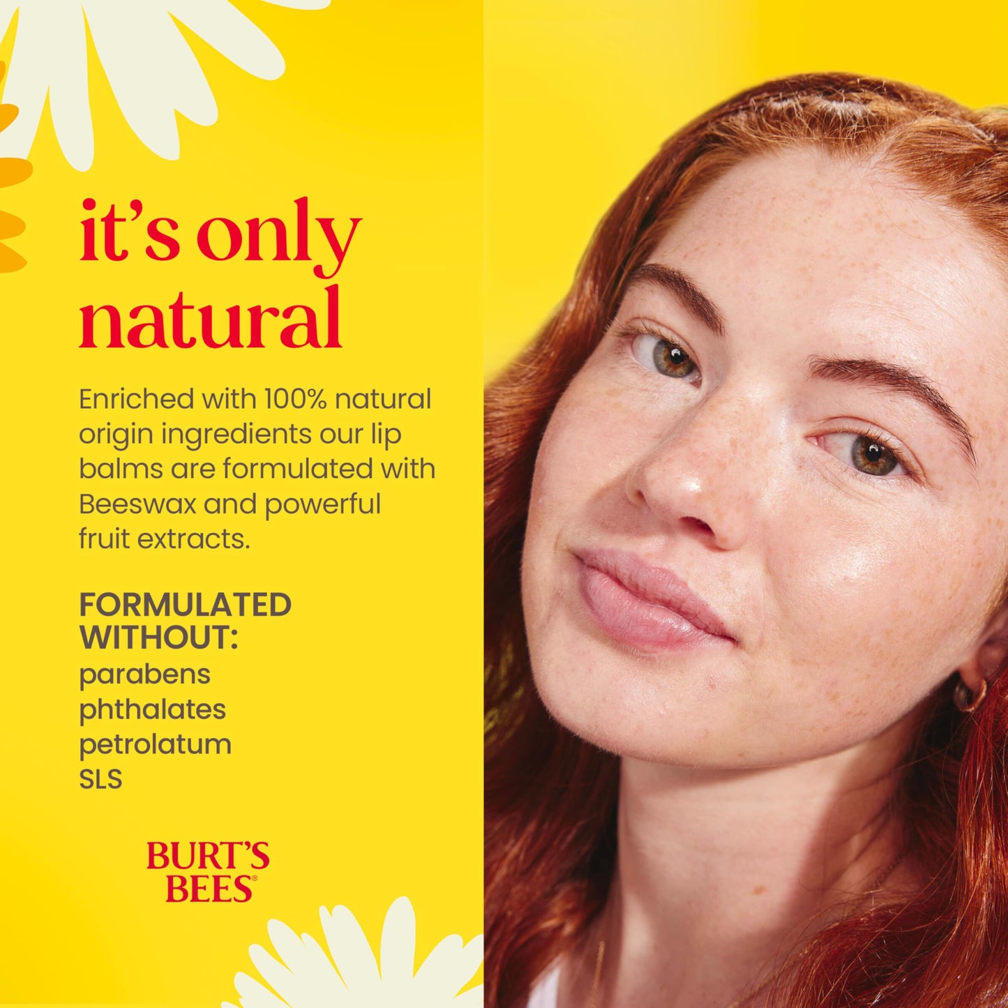 Burt's Bees Lip Balm - Pomegranate, Lip Moisturizer With Responsibly Sourced Beeswax, Tint-Free, Natural Origin Conditioning Treatment, 4 Tubes, 0.15 oz.
