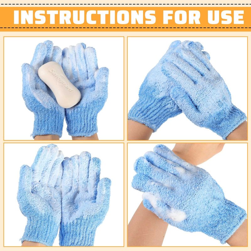 Moukeren 20 Pcs Exfoliating Bath Gloves 9 Colors Shower Scrub Exfoliating Body Bath Gloves Double Sided Bathing Glove for Women Men Spa Massage Skin Shower Bathing Accessories