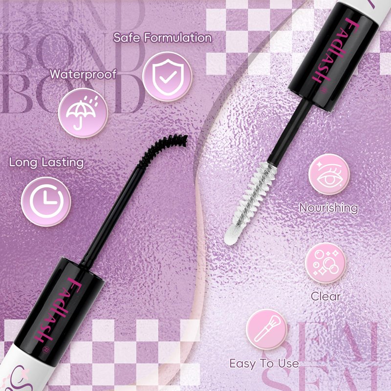 FADLASH Lash Bond and Seal 10ml Lash Cluster Glue Strong Hold Eyelash Cluster Glue Waterproof