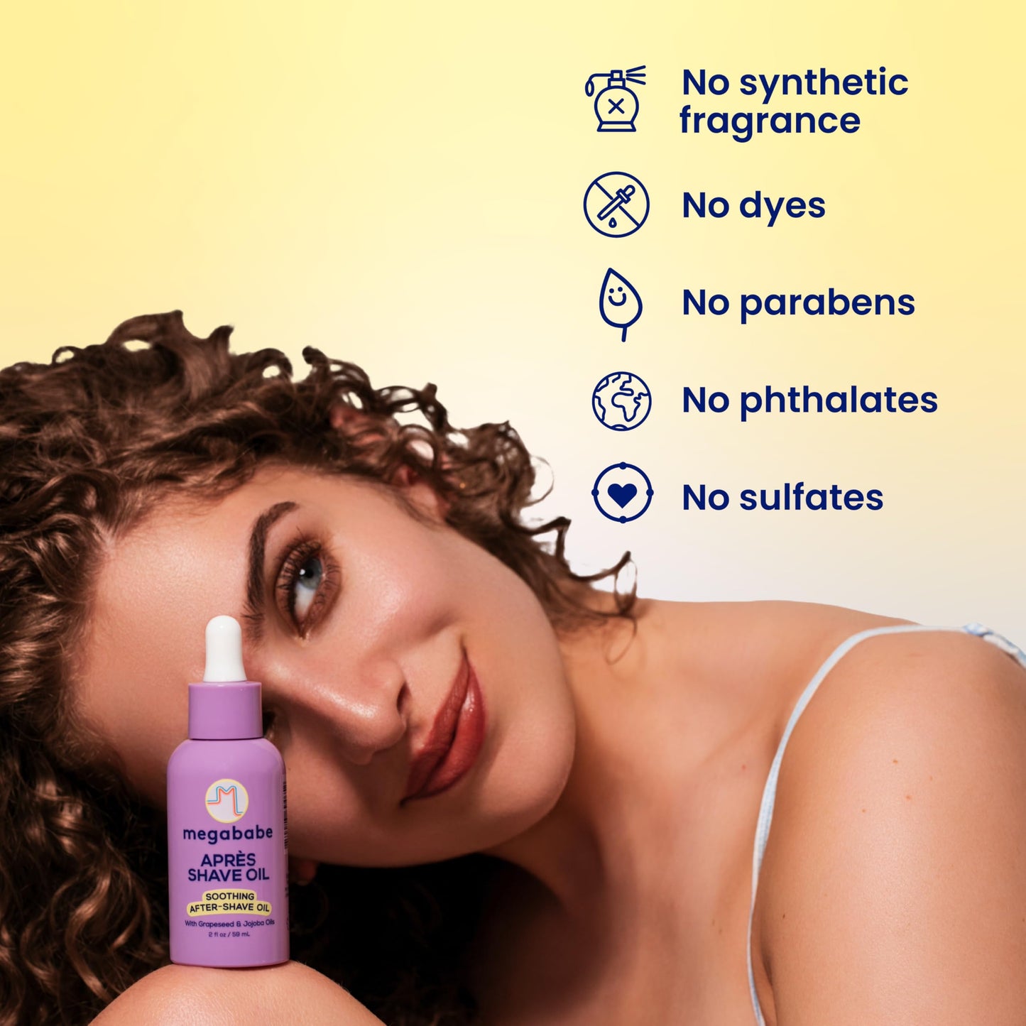 Megababe Après Shave Oil | Soothing After-Shave Oil | Vacation Essential | with Grapeseed & Jojoba Oils | 2 fl oz