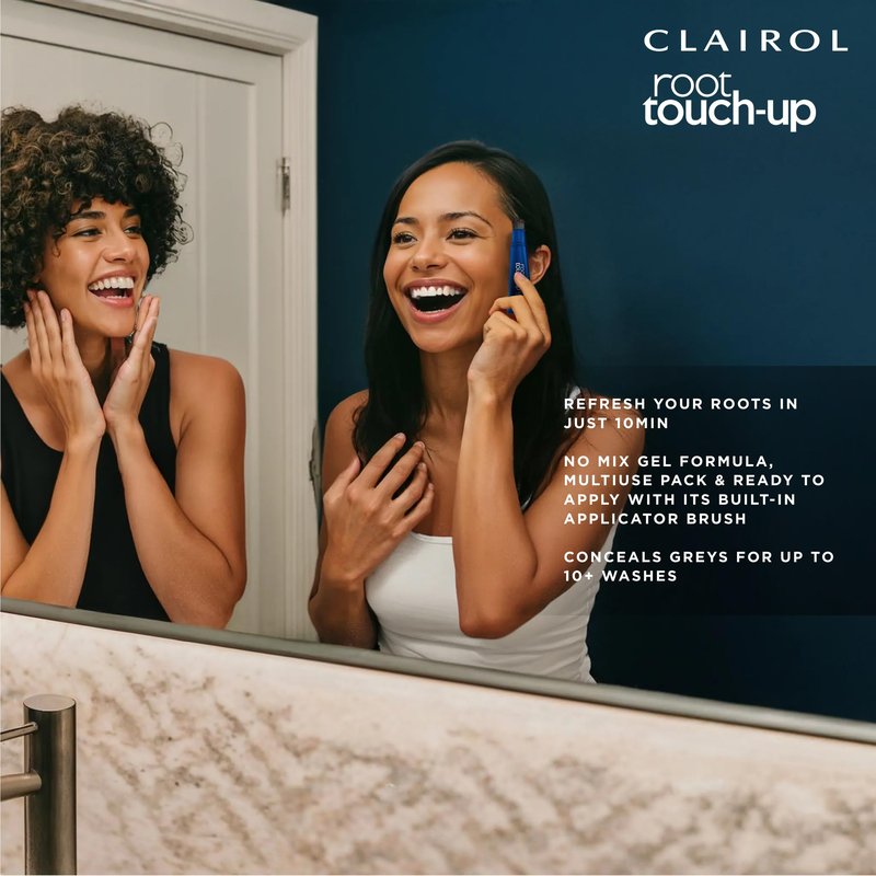Clairol Root Touch-Up Semi-Permanent Hair Color Blending Gel, 5 Medium Brown | Blend Minor Gray Hair | Gradually Fades with Washing | Pack of 1