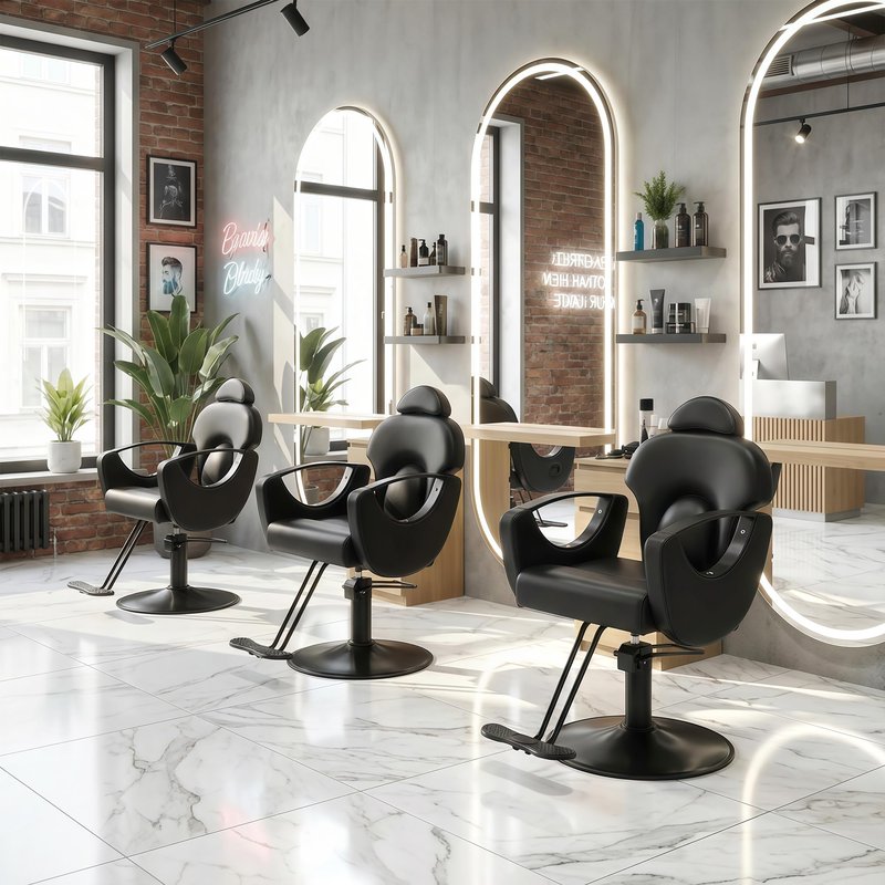 Hicomony Salon Barber Chair, Hydraulic Pump Height Adjustable Hair Styling Chair, Professional Reclining Hair Chairs,360° Swivel All-Purpose Beauty Chair for Home, Spa & Salon Equipment