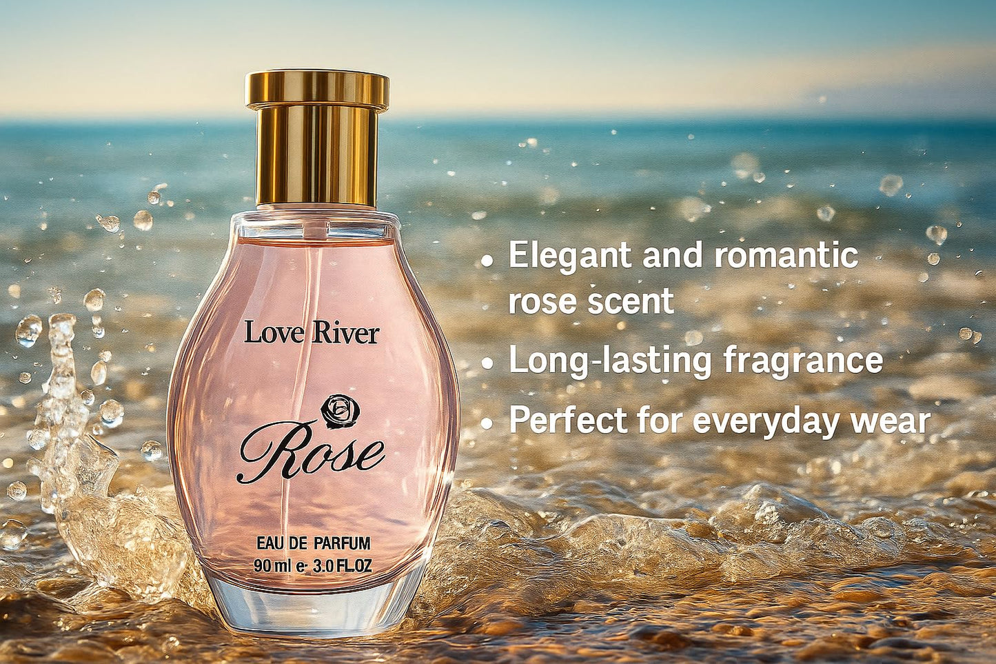 Women's Perfume, Luxurious Long Lasting Eau de Parfum for Ladies, Floral Fragrance with Bergamot, Peony, Lily of the Valley, 90mL, 3.0 FL.OZ.