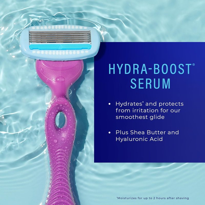 Schick Hydro Silk Women's Razor - 5-Blade Moisture Razor with 1 Handle & 2 Refills