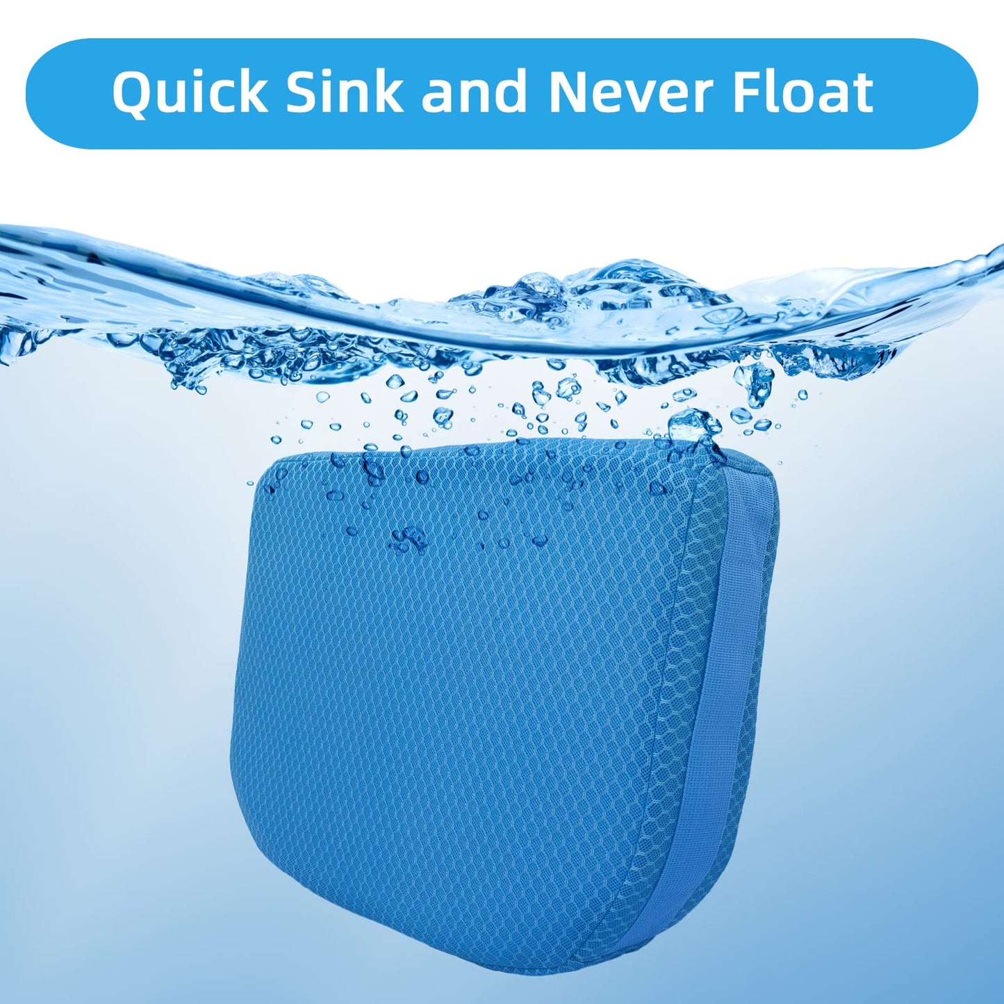 AEROiVi Weighted Hot Tub Booster Seat, 3D Air Mesh Spa Booster Seat, with Non-Slip Bottom, Thick Hot Tub Cushion and Pillow, Quick Drying Hot Tub Accessories for Adults and Kids Semi-Circle Shape