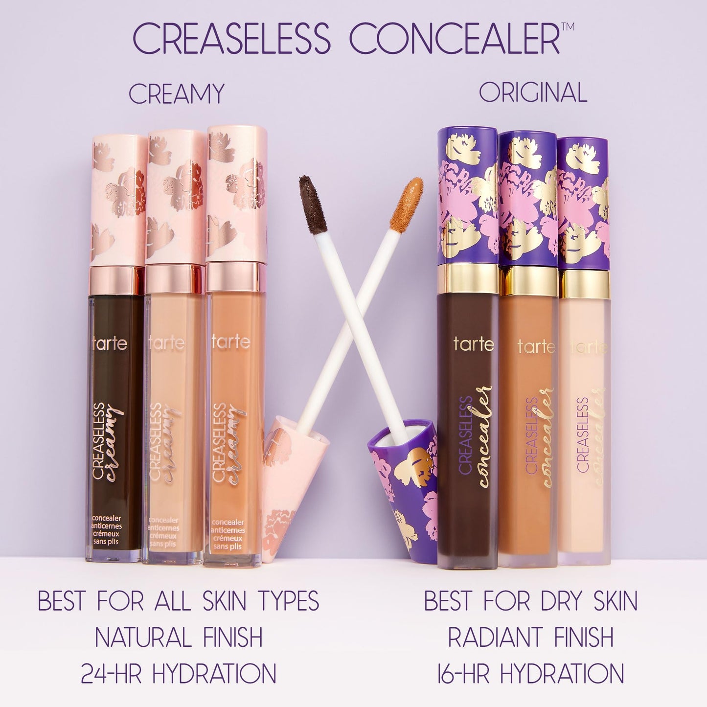 tarte creaseless creamy full-coverage concealer – Waterproof Hydrating Longwear, Niacinamide & Caffeine for covering Dark Circles & Blemishes, Vegan & Cruelty-Free, full size, 36S medium-tan sand